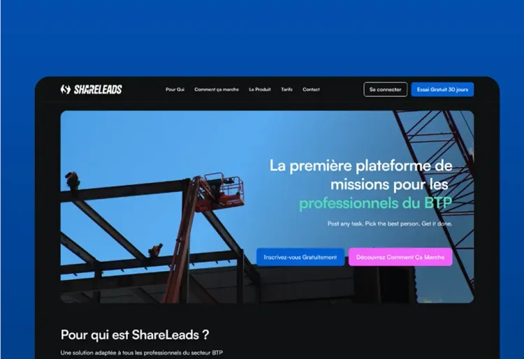 ShareLeads: B2B Marketplace for Construction Pros